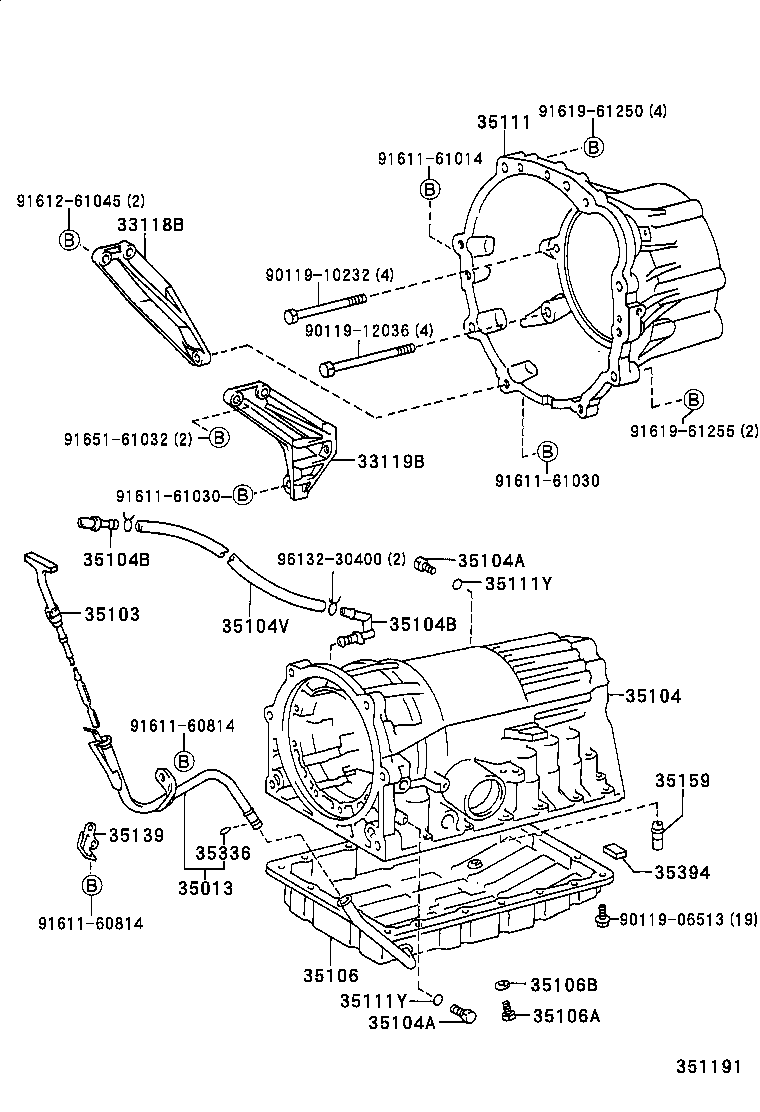 35013-30430 TUBE SUB-ASSY, TRANSMISSION OIL FILLER product image