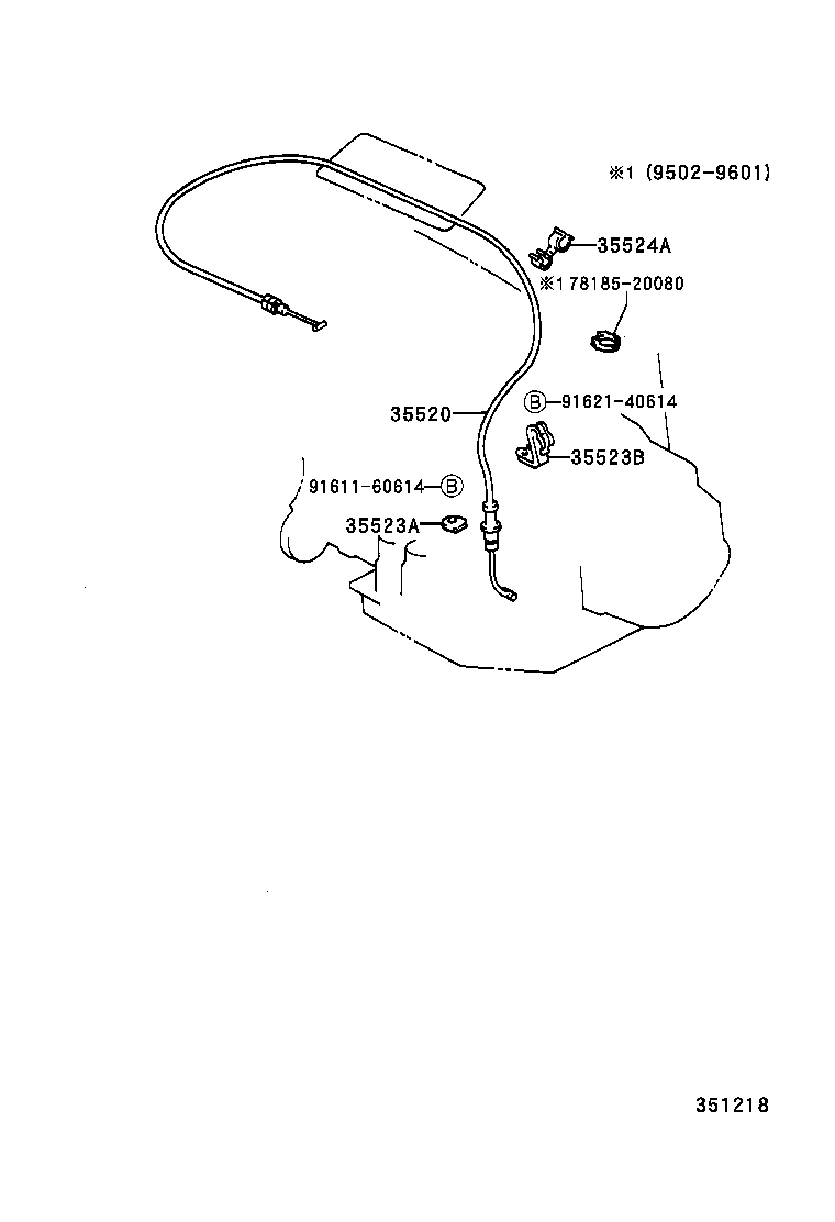35520-21070 CABLE ASSY, THROTTLE product image