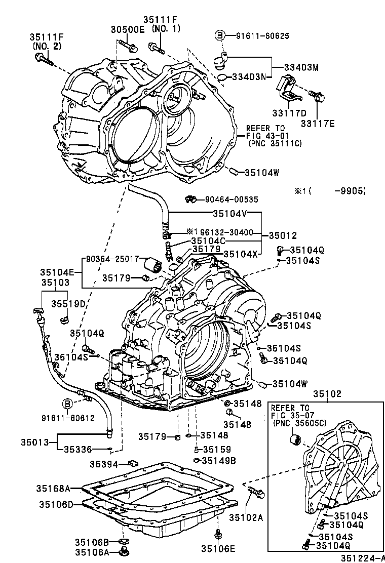 Toyota 35103-48024 GAGE SUB-ASSY, TRANSMISSION OIL LEVEL