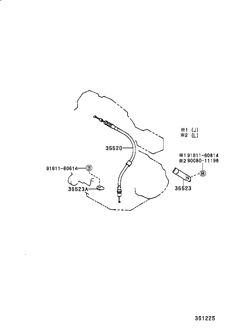 35523-07020 CLAMP, THROTTLE CABLE product image