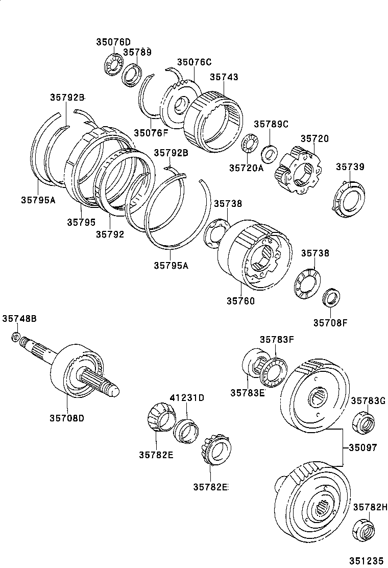 35792-20030 CLUTCH, 1 WAY, NO.2 product image