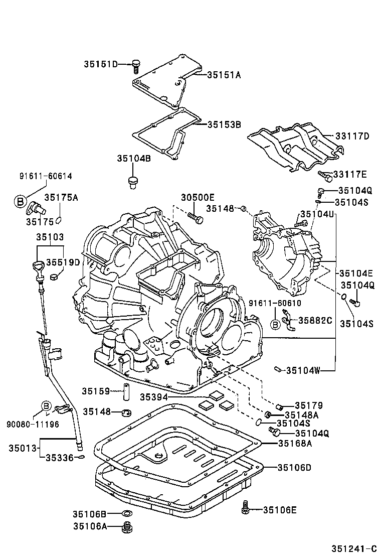 Toyota 35103-06020 GAGE SUB-ASSY, TRANSMISSION OIL LEVEL