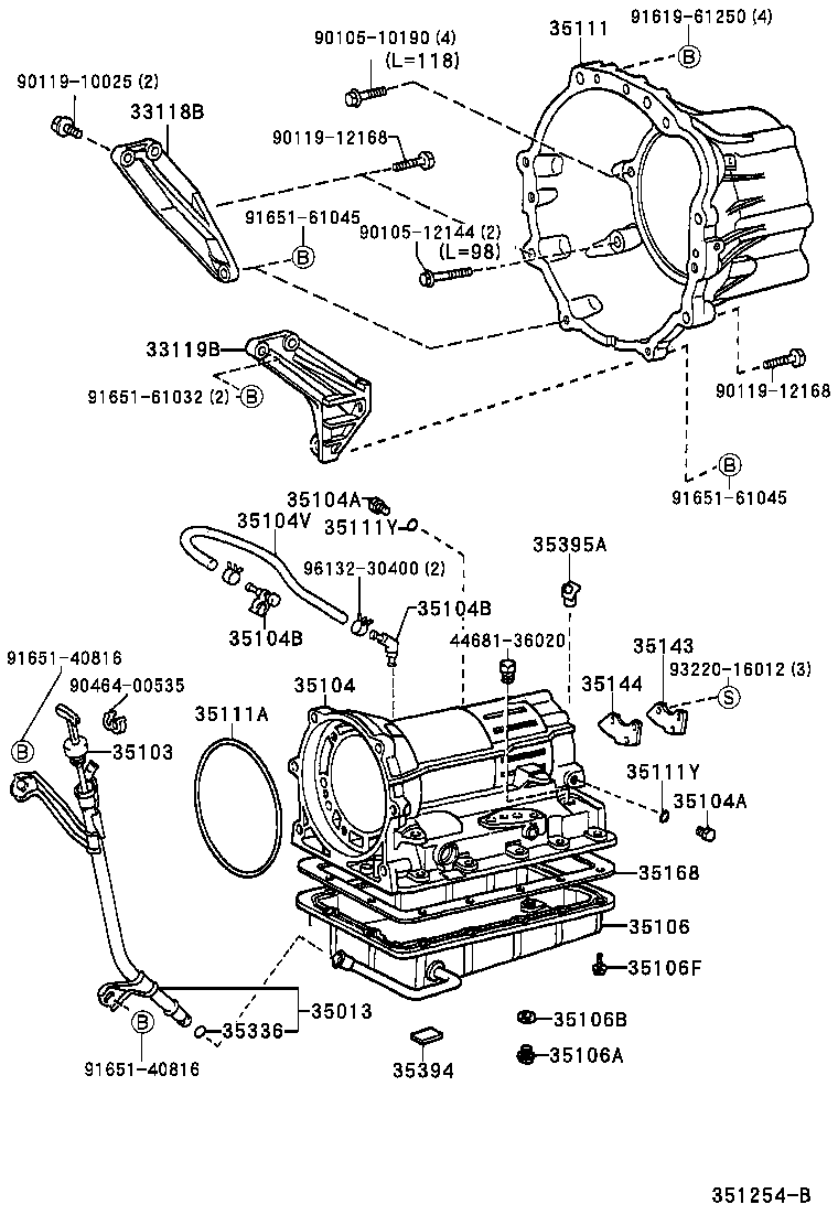 35013-35410 TUBE SUB-ASSY, TRANSMISSION OIL FILLER product image