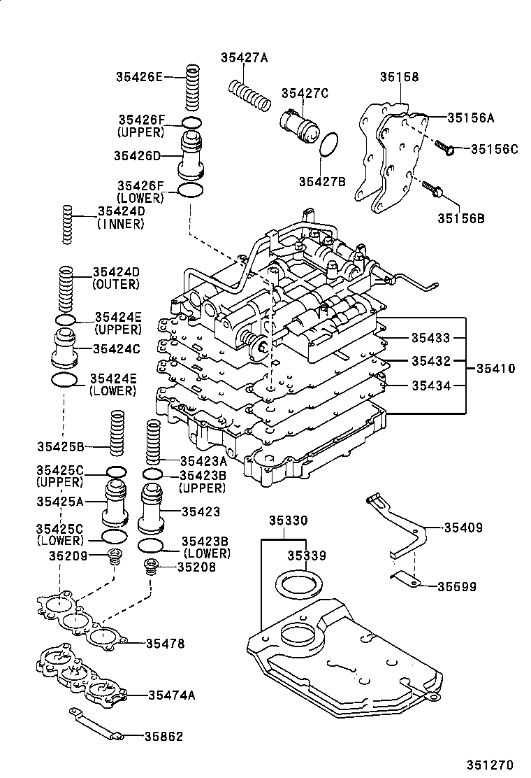 35205-20040 SPRING SUB-ASSY, B-2 ACCUMULATOR product image