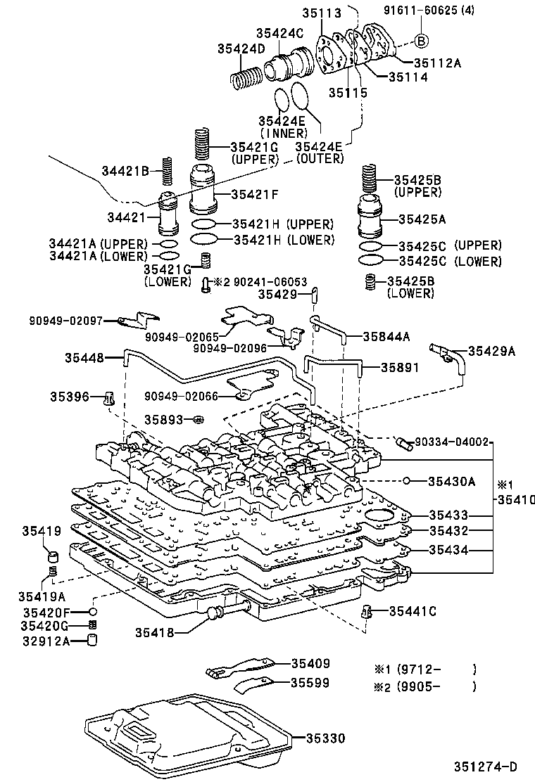 90501-32036 SPRING, COMPRESSION (FOR C-2 ACCUMULATOR PISTON) product image