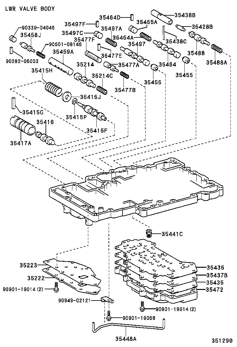 35261-60010 CYLINDER, THROTTLE PRESSURE ACCUMULATOR product image