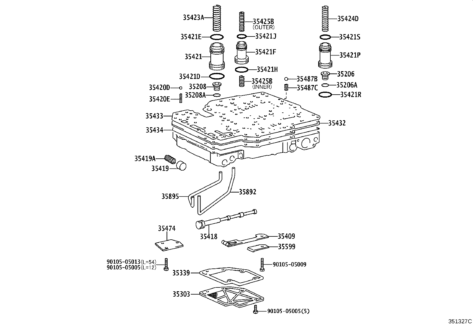 35432-43010 PLATE, VALVE BODY, NO.1 product image