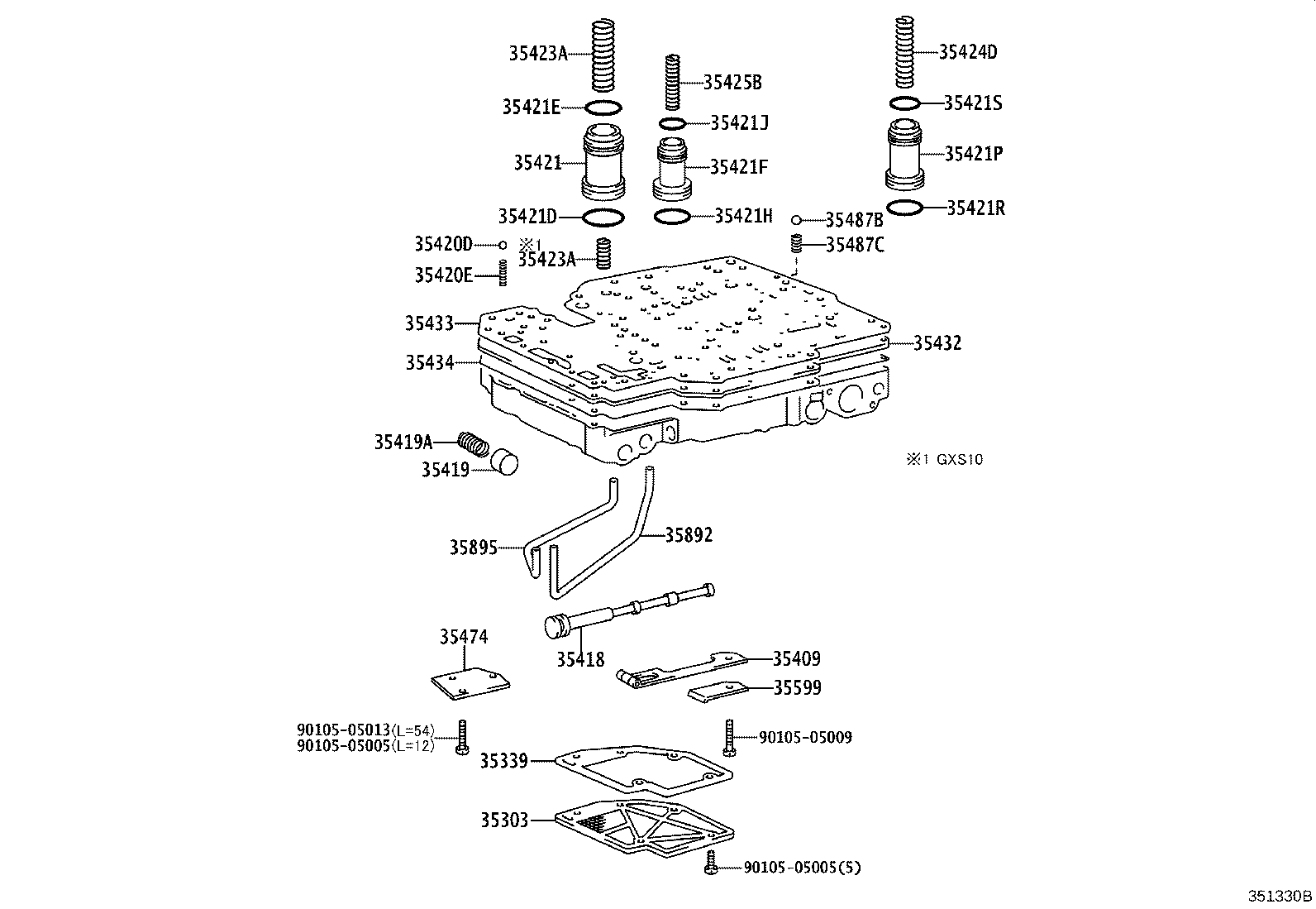 35432-43010 PLATE, VALVE BODY, NO.1 product image