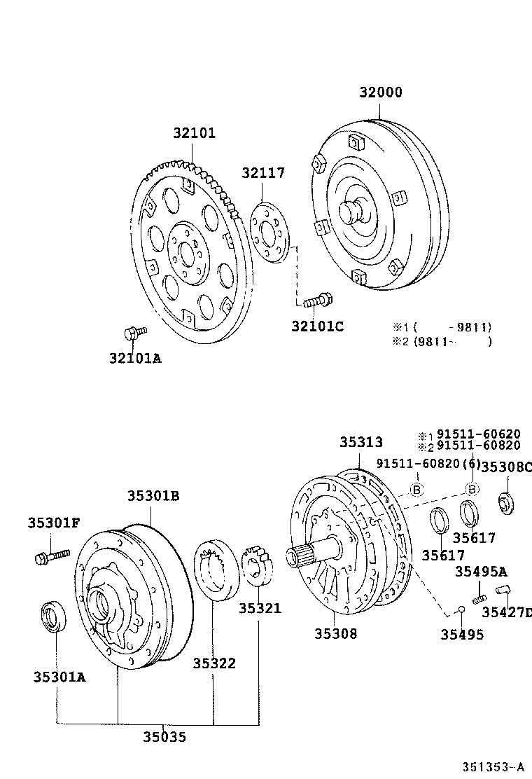 32101-37010 GEAR SUB-ASSY, DRIVE PLATE & RING product image