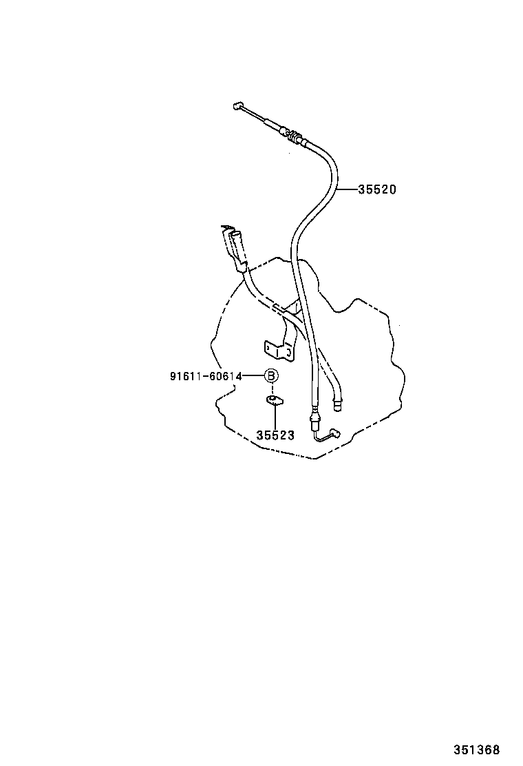35520-21070 CABLE ASSY, THROTTLE product image