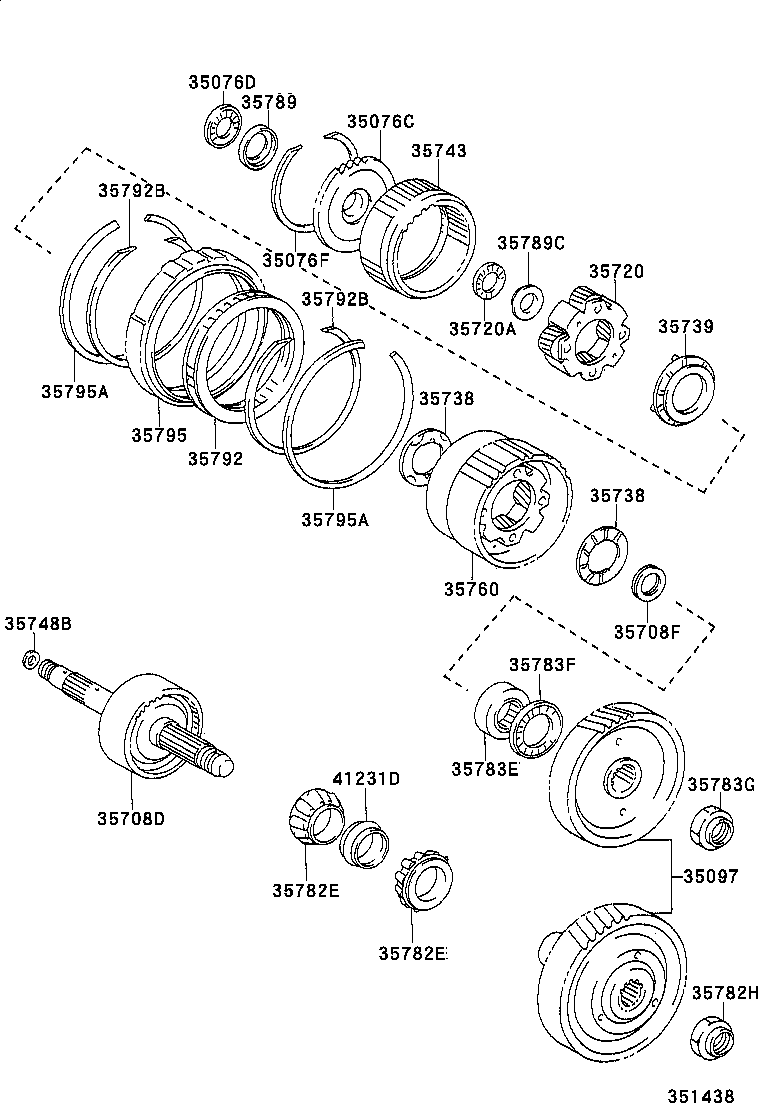 35762-21010 FLANGE, REAR PLANETARY RING GEAR product image