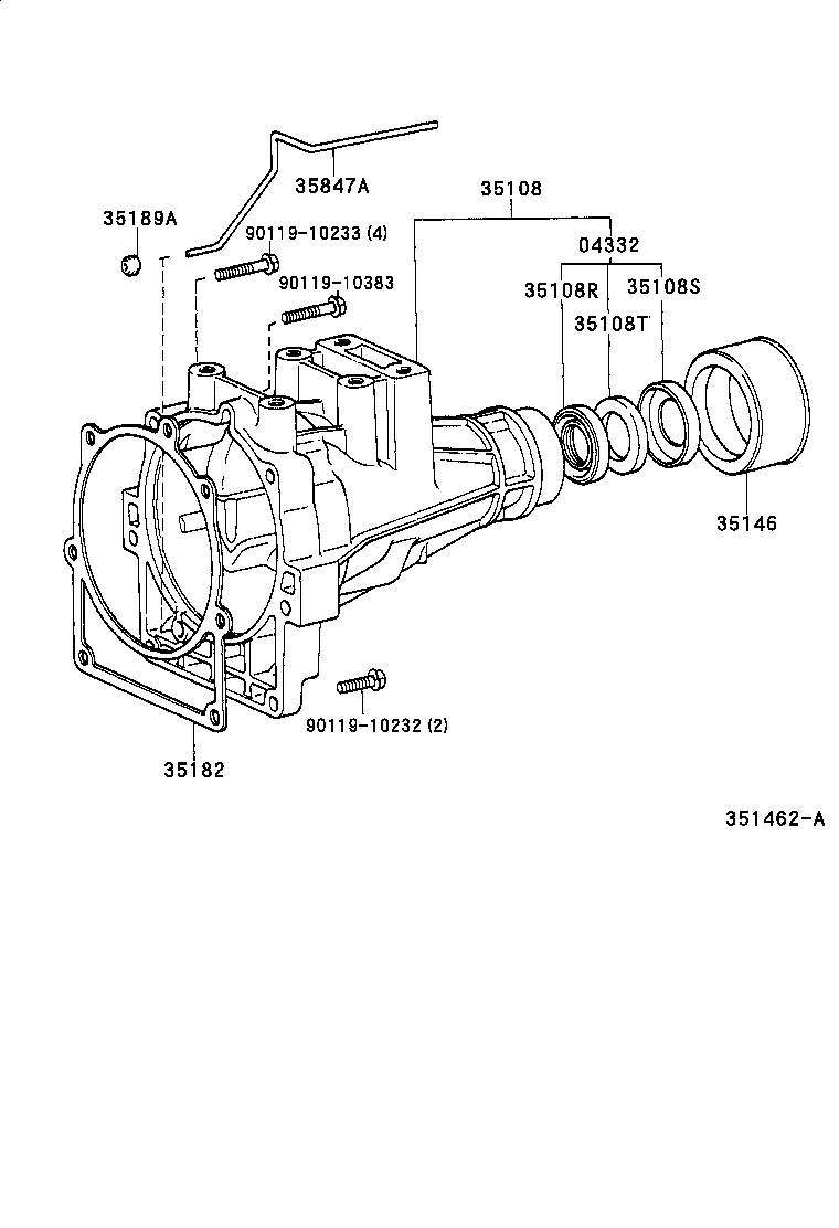 35108-28010 HOUSING SUB-ASSY, EXTENSION (ATM) product image