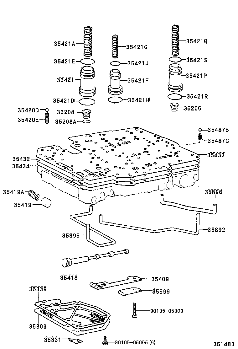 35432-26050 PLATE, VALVE BODY, NO.1 product image