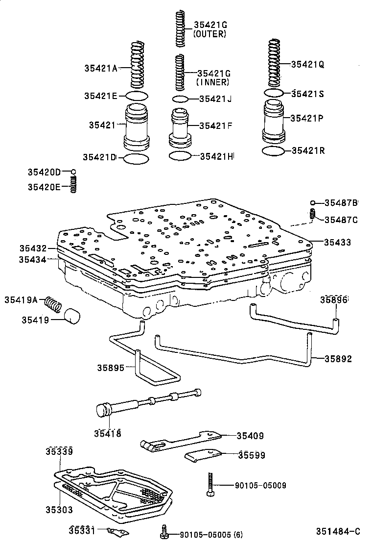 35409-30030 SPRING SUB-ASSY, MANUAL DETENT product image