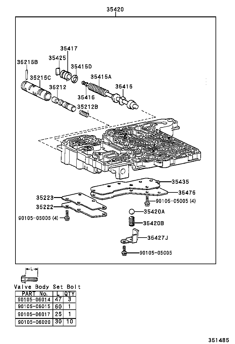 35409-30030 SPRING SUB-ASSY, MANUAL DETENT product image