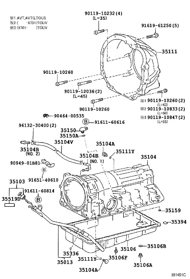 35013-22440 TUBE SUB-ASSY, TRANSMISSION OIL FILLER product image
