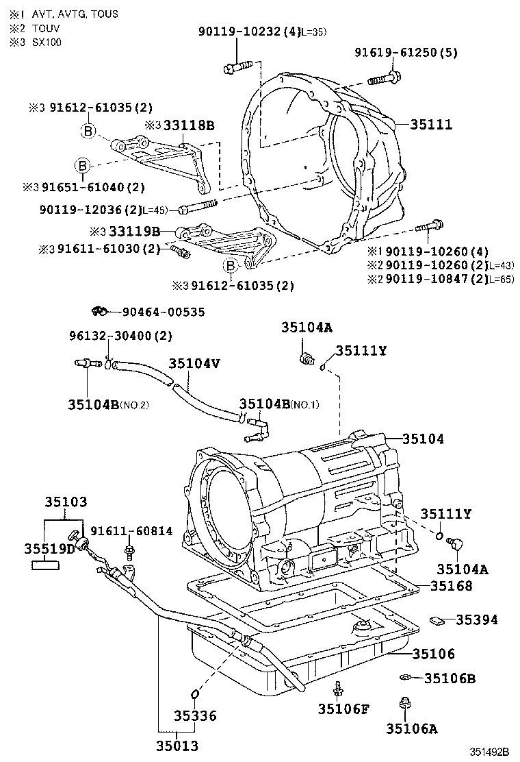 35013-22440 TUBE SUB-ASSY, TRANSMISSION OIL FILLER product image