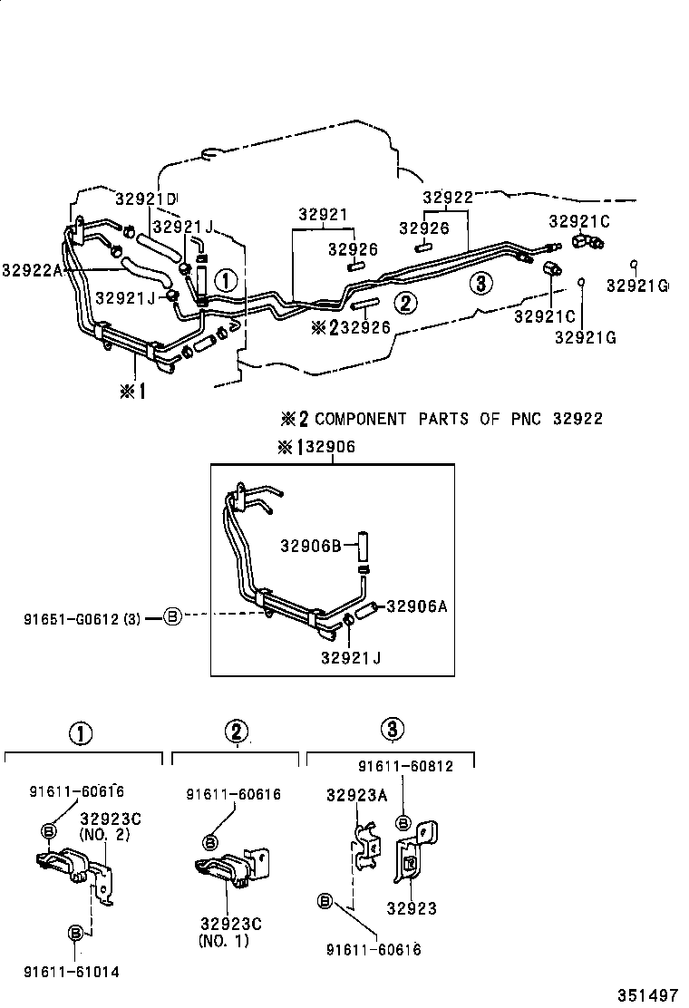 32906-26110 TUBE SUB-ASSY, OIL COOLER product image