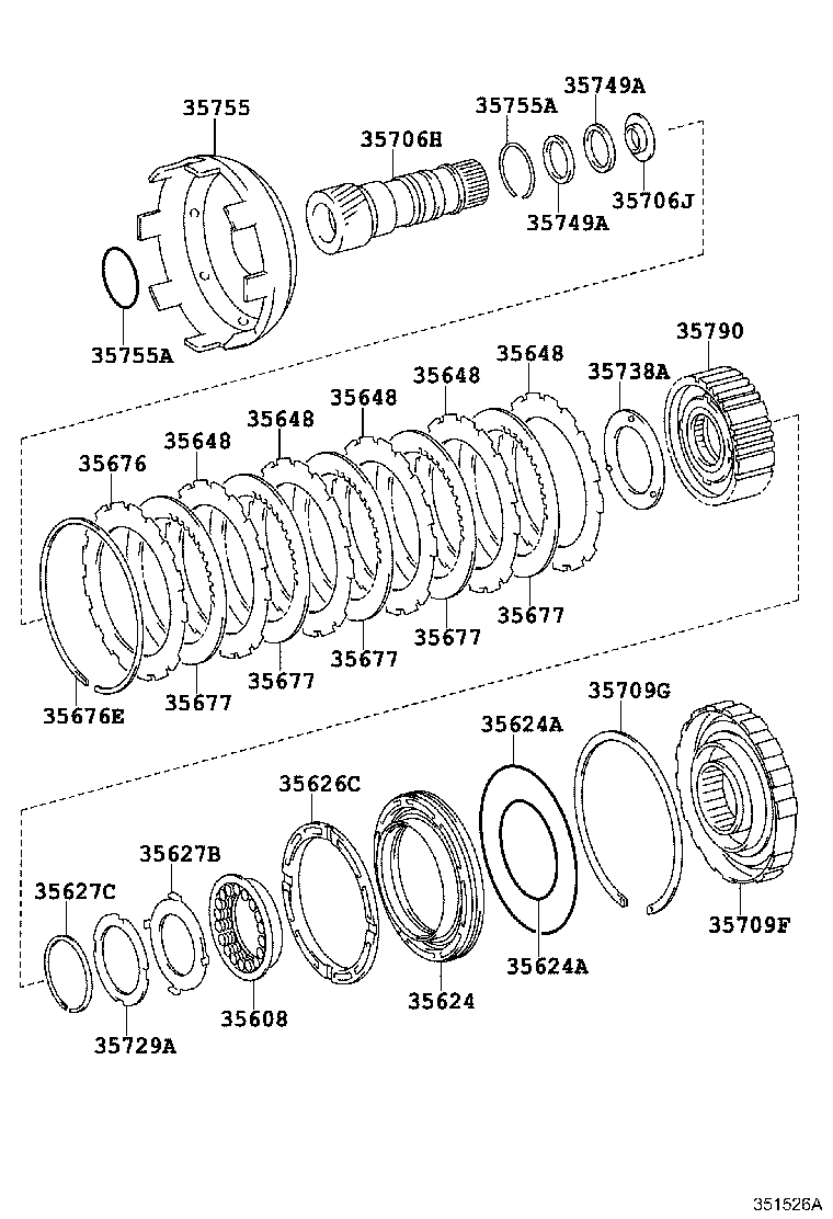 35667-30100 DISC, CLUTCH (FOR 2ND BRAKE) product image