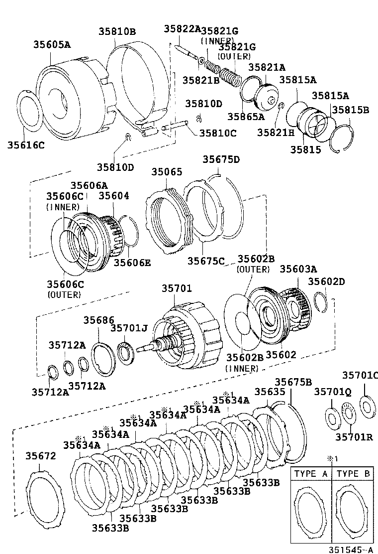 35605-40010 DRUM SUB-ASSY, DIRECT CLUTCH product image