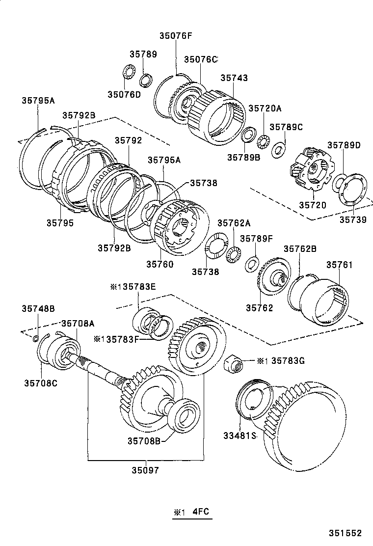 35097-20030 COUNTER GEAR KIT, AUTOMATIC TRANSAXLE product image