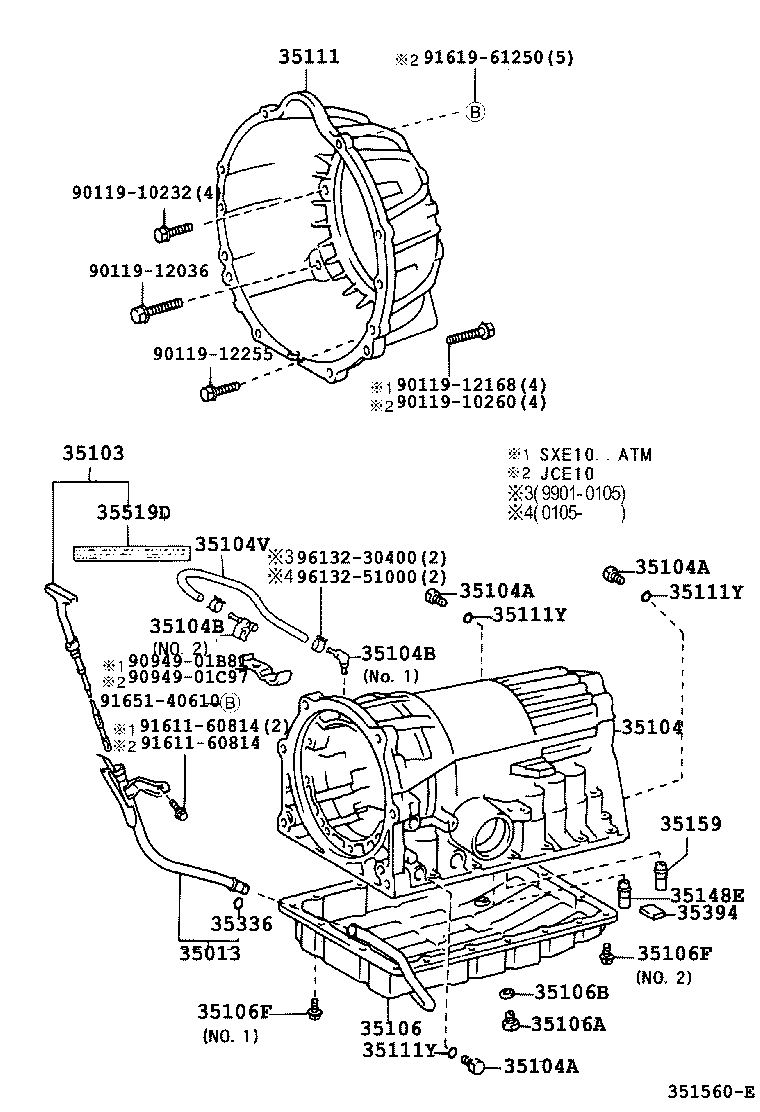 35013-22540 TUBE SUB-ASSY, TRANSMISSION OIL FILLER product image