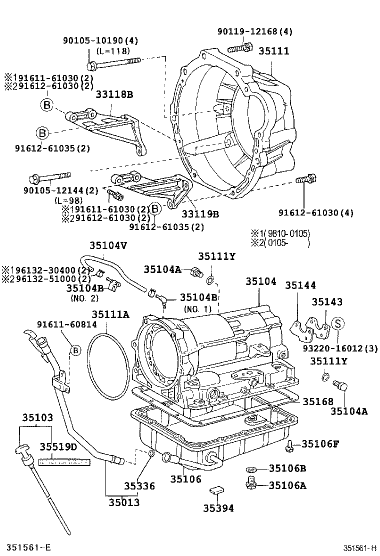35013-22540 TUBE SUB-ASSY, TRANSMISSION OIL FILLER product image