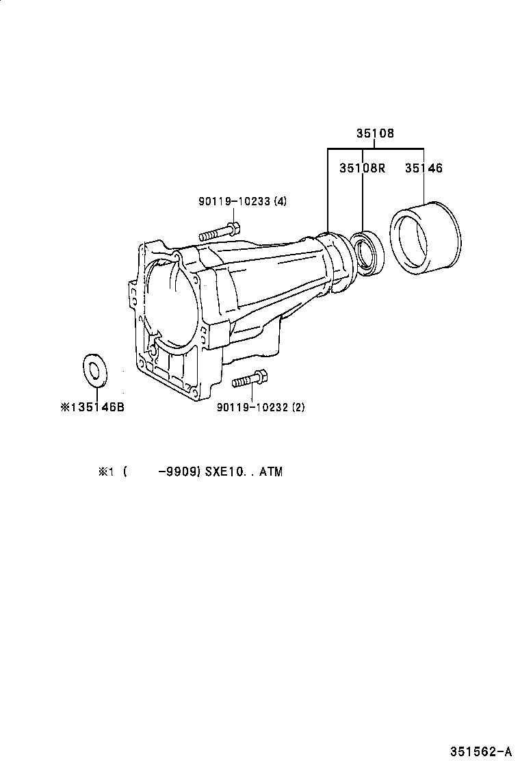 35180-30020 HOUSING SUB-ASSY, EXTENSION (ATM) product image