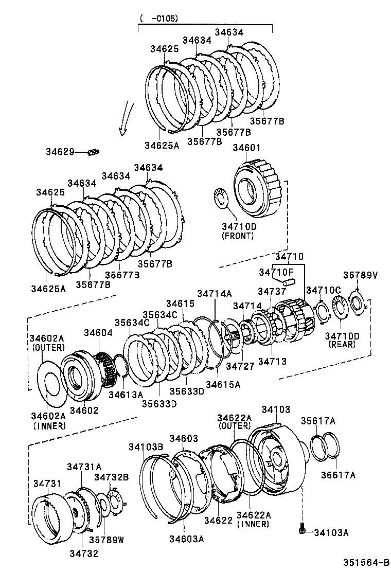 34710-30100 GEAR ASSY, OVERDRIVE PLANETARY product image