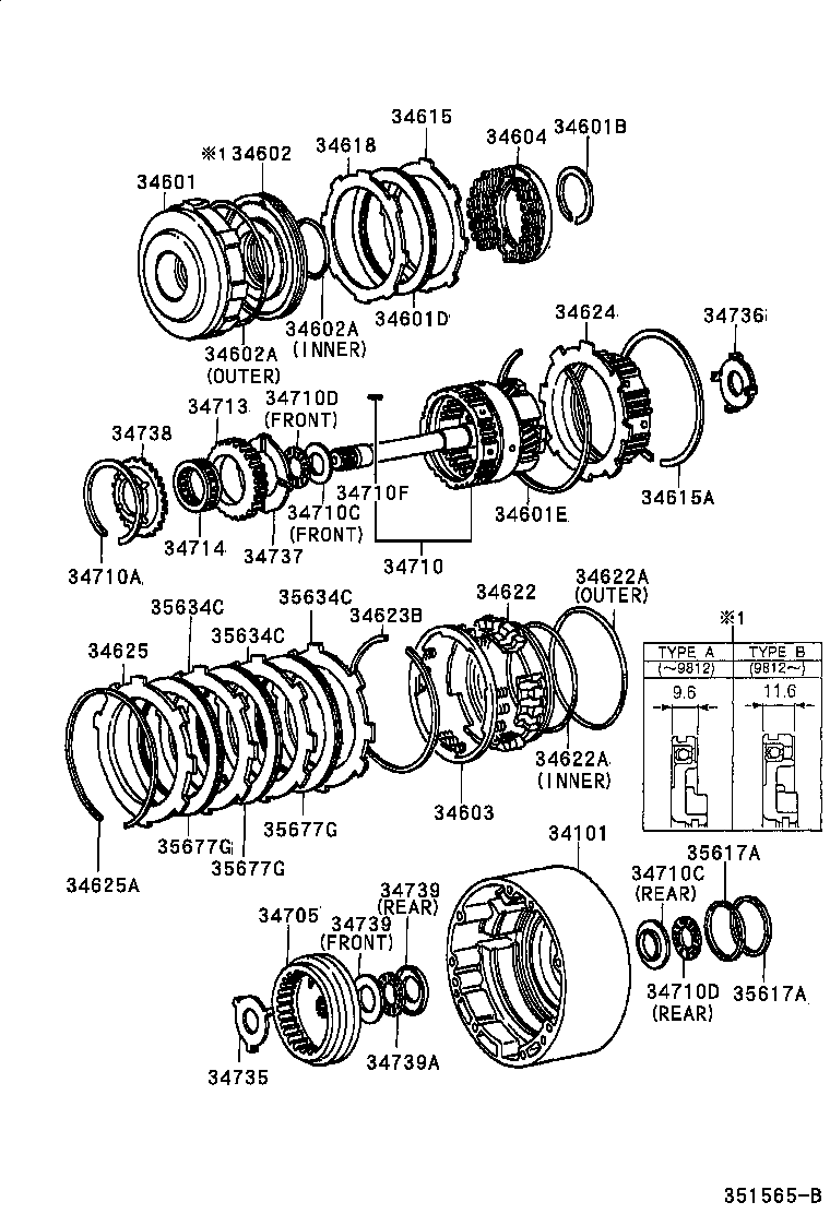 34710-30100 GEAR ASSY, OVERDRIVE PLANETARY product image