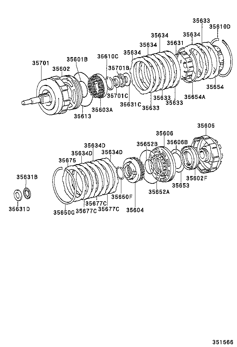 35675-22110 FLANGE, REAR CLUTCH product image