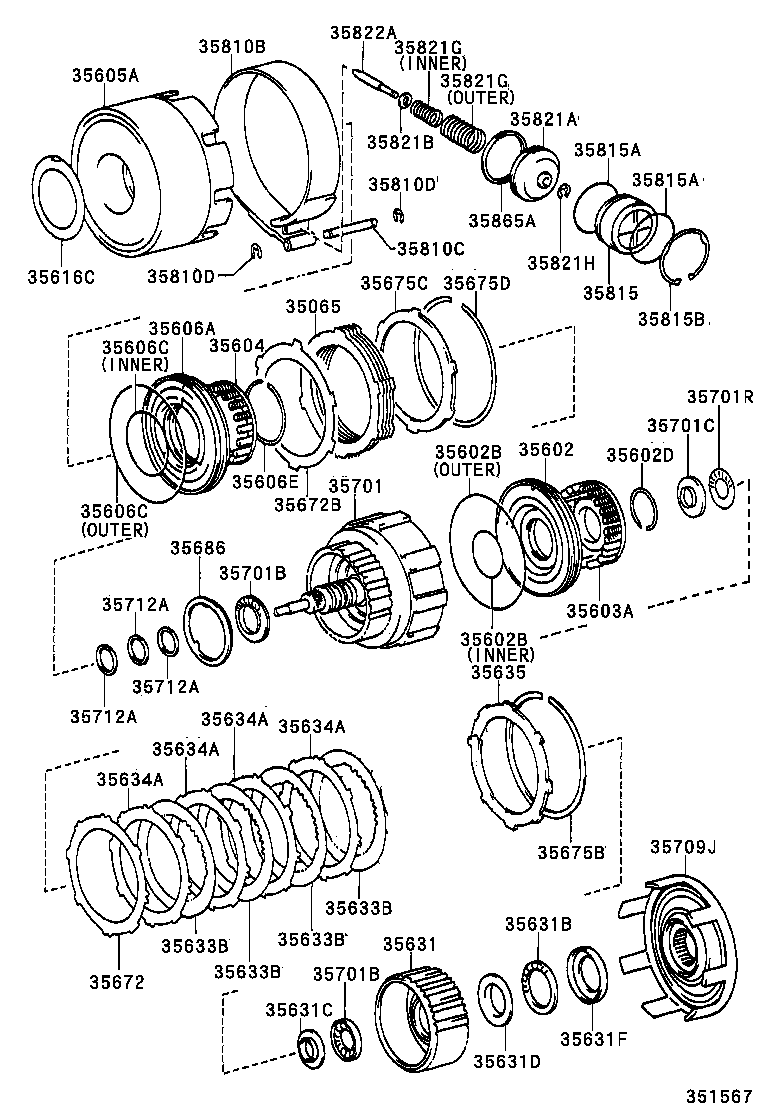 35675-22110 FLANGE, REAR CLUTCH product image