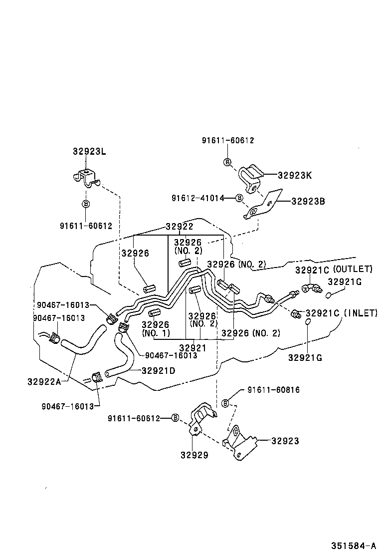 32926-30020 CUSHION, OIL COOLER TUBE(ATM) product image