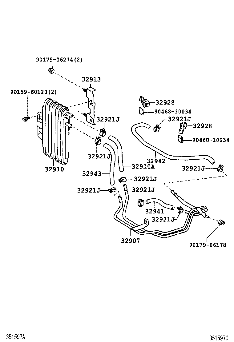 32913-40010 BRACKET, OIL COOLER product image
