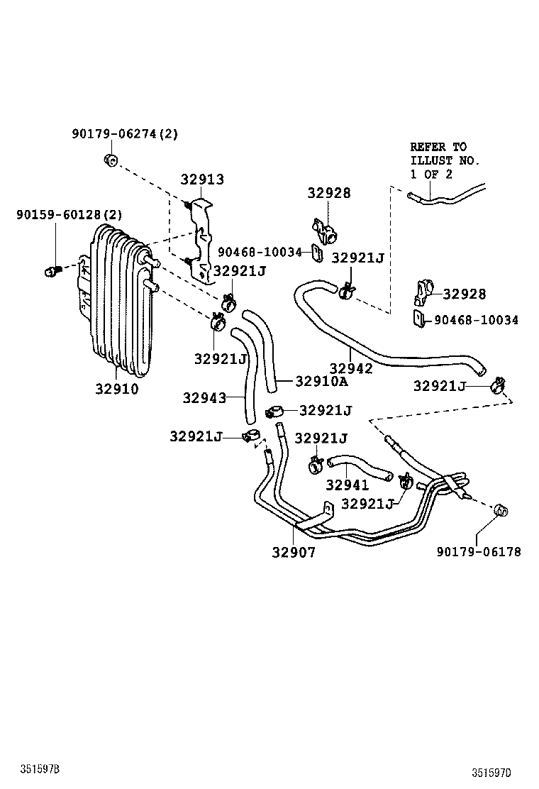 32921-40110 TUBE, OIL COOLER INLET, NO.1 product image