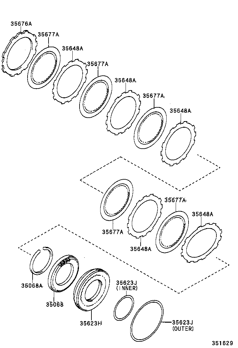 35623-20020 PISTON, 1ST & REVERSE BRAKE product image