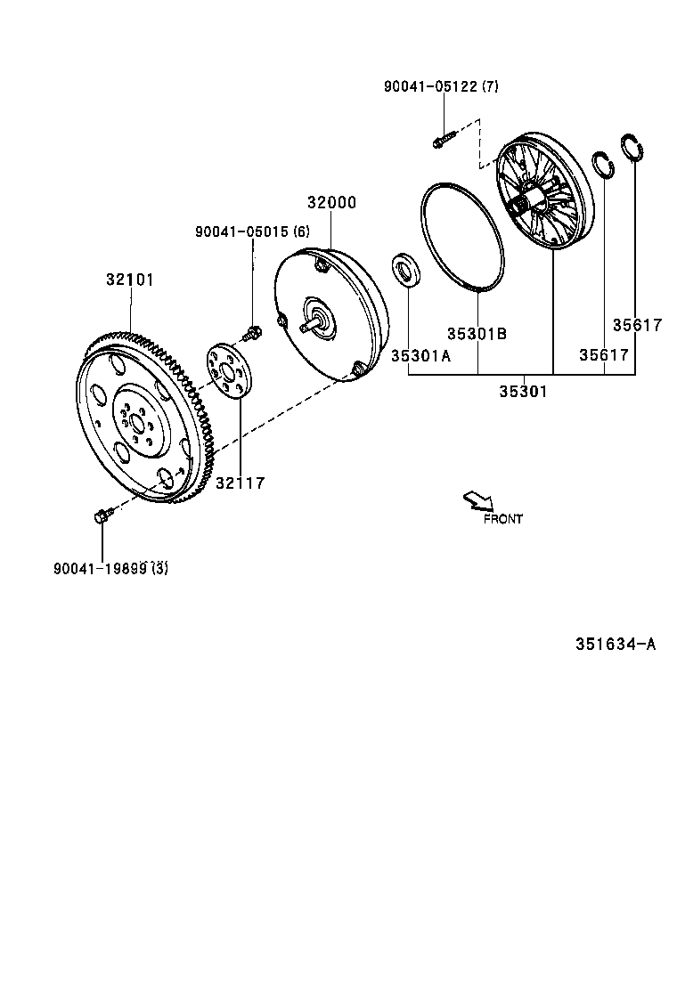 32113-87201 SPACER, DRIVE PLATE, REAR product image