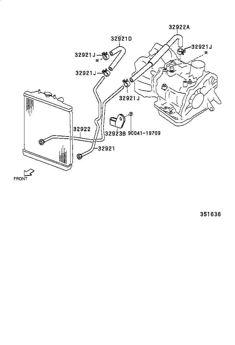 32904-97209 TUBE, OIL COOLER INLET, NO.1 product image