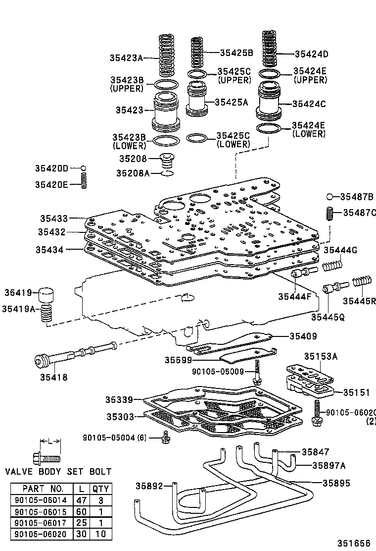 35432-28040 PLATE, VALVE BODY, NO.1 product image