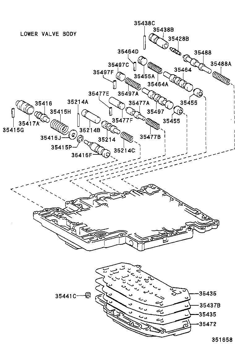 90501-32036 SPRING, COMPRESSION (FOR C-2 ACCUMULATOR PISTON) product image