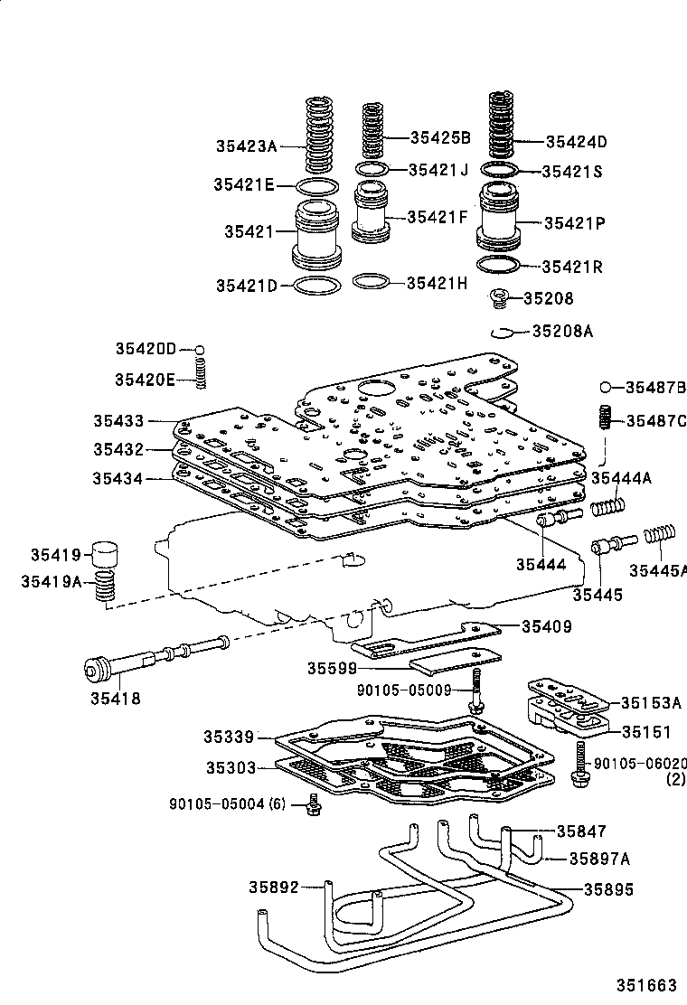 90501-32036 SPRING, COMPRESSION (FOR C-2 ACCUMULATOR PISTON) product image