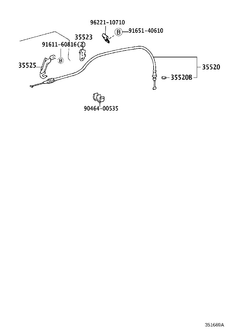 35572-25030 LEVER, TRANSMISSION CONTROL SHAFT, RH product image
