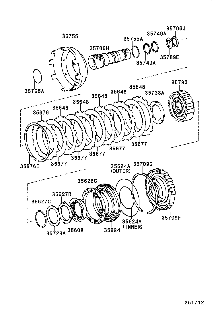 35621-0C010 PISTON, BRAKE, NO.1 product image