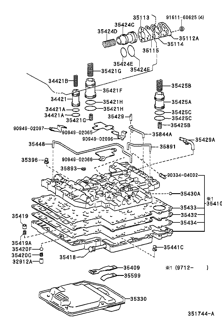 35432-65010 PLATE, VALVE BODY, NO.1 product image