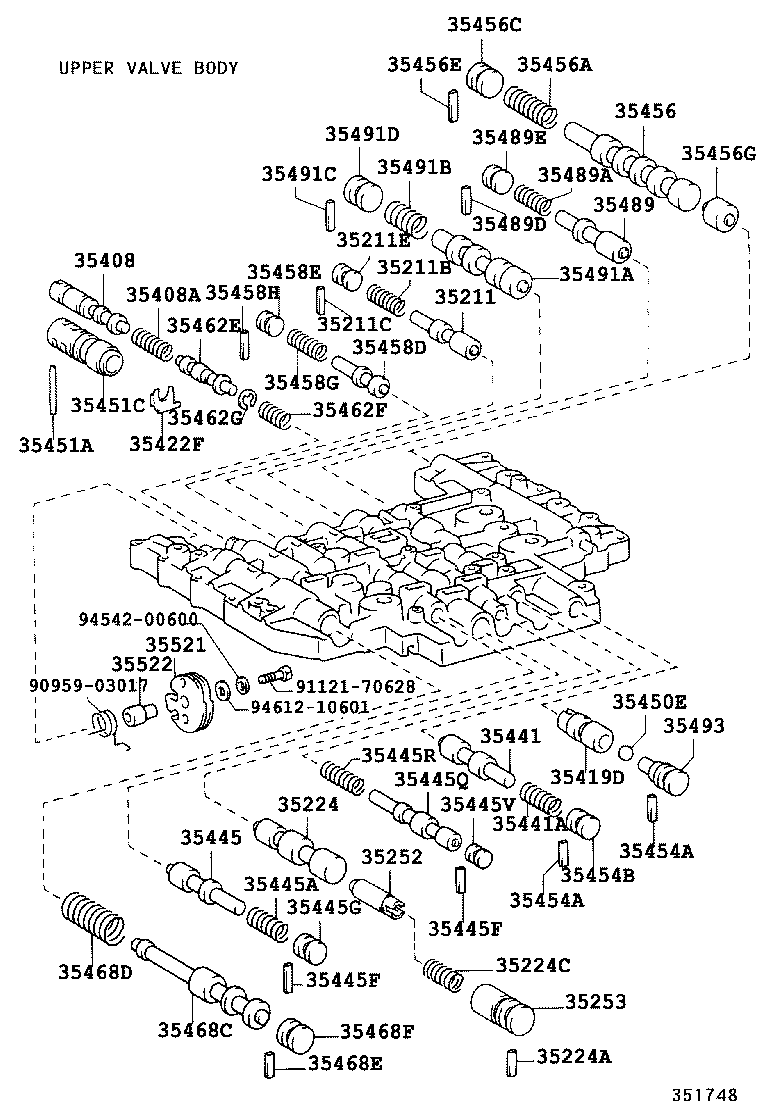 90501-34011 SPRING, COMPRESSION (FOR C-2 ACCUMULATOR PISTON) product image