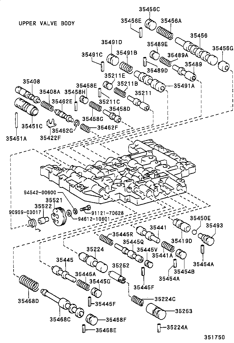 35432-65010 PLATE, VALVE BODY, NO.1 product image