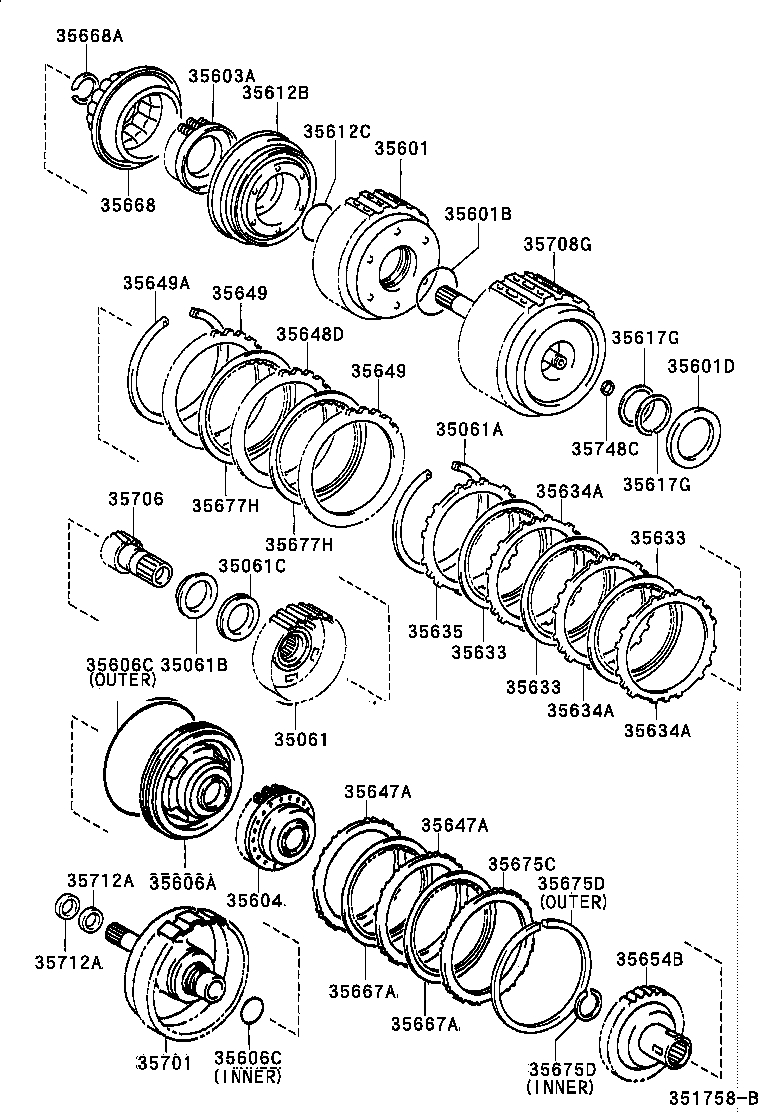 35617-52010 RING, CLUTCH DRUM OIL SEAL product image