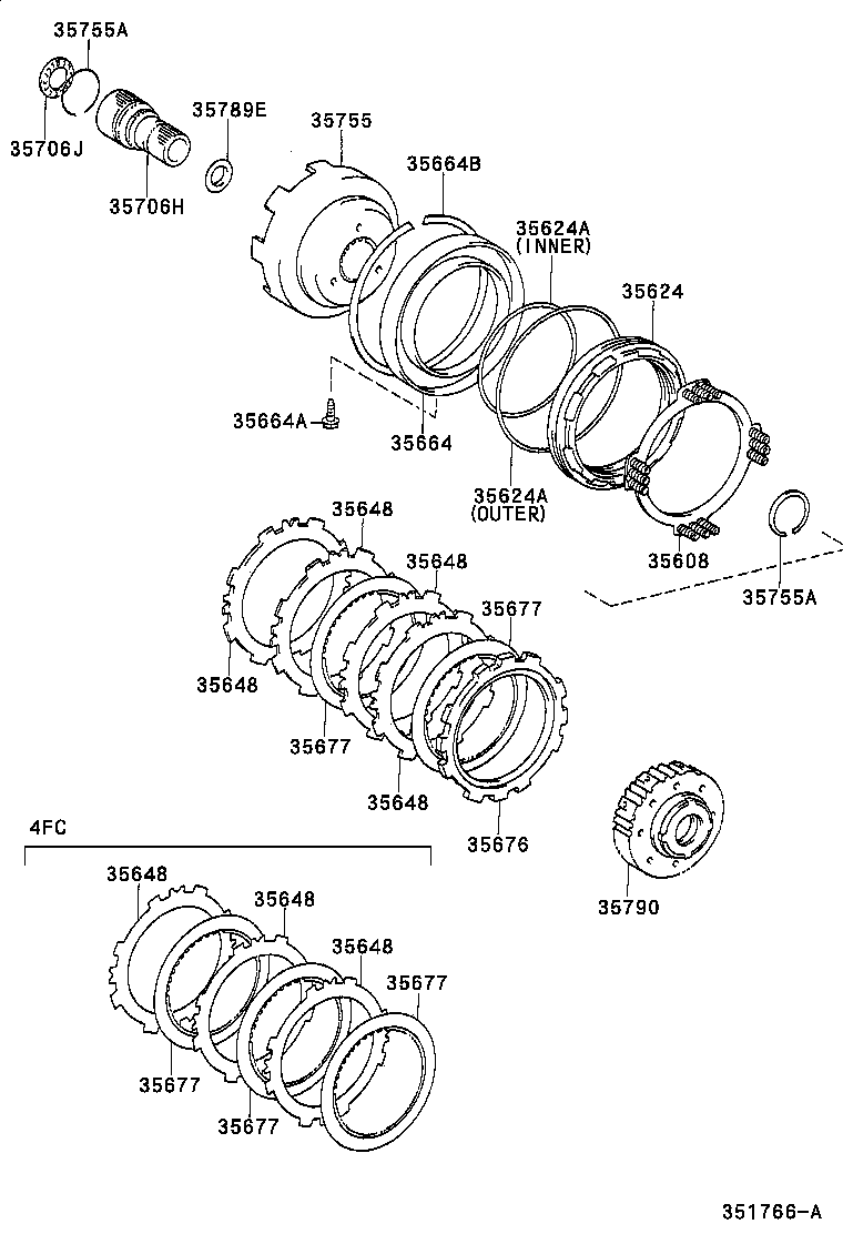 35677-20050 DISC, CLUTCH (FOR 2ND BRAKE) product image