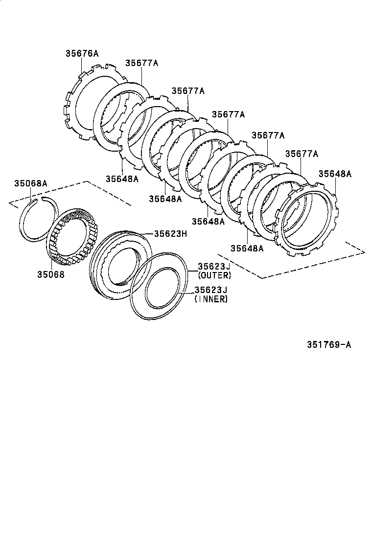 35677-12060 DISC, CLUTCH (FOR 1ST & REVERSE BRAKE) product image