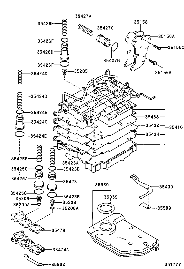35410-20340 BODY ASSY, TRANSMISSION VALVE product image
